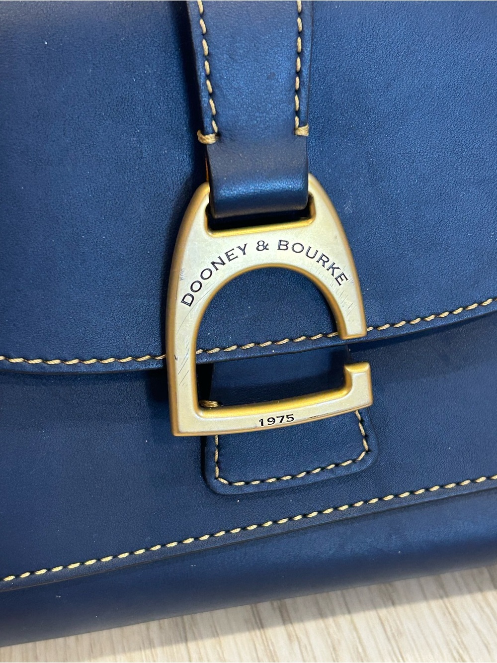 Dooney & Bourke Navy Leather Satchel Bag - Picture 9 of 9